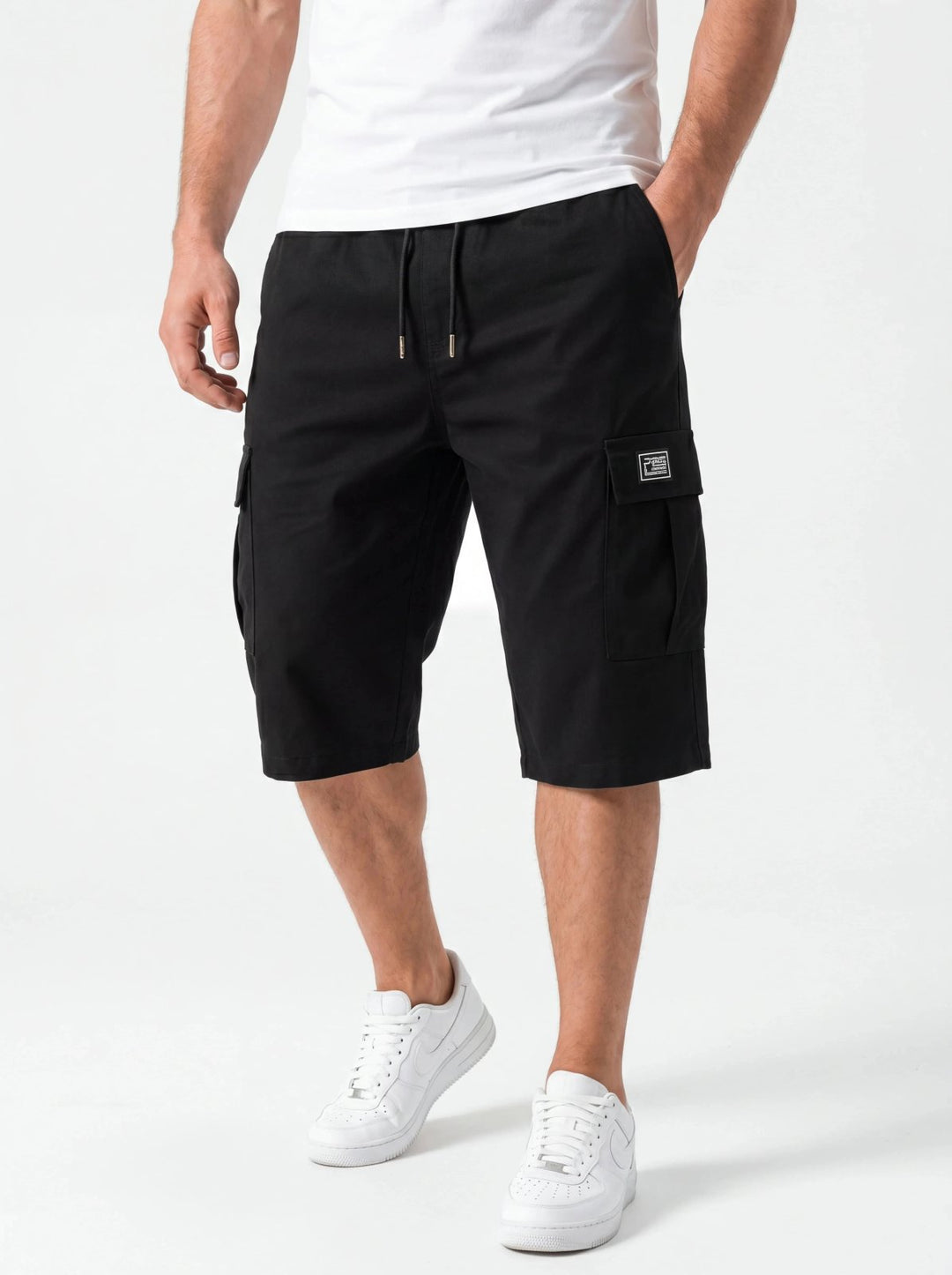 Delilah™ – Drawstring Cargo Pocket Knee Length Shorts