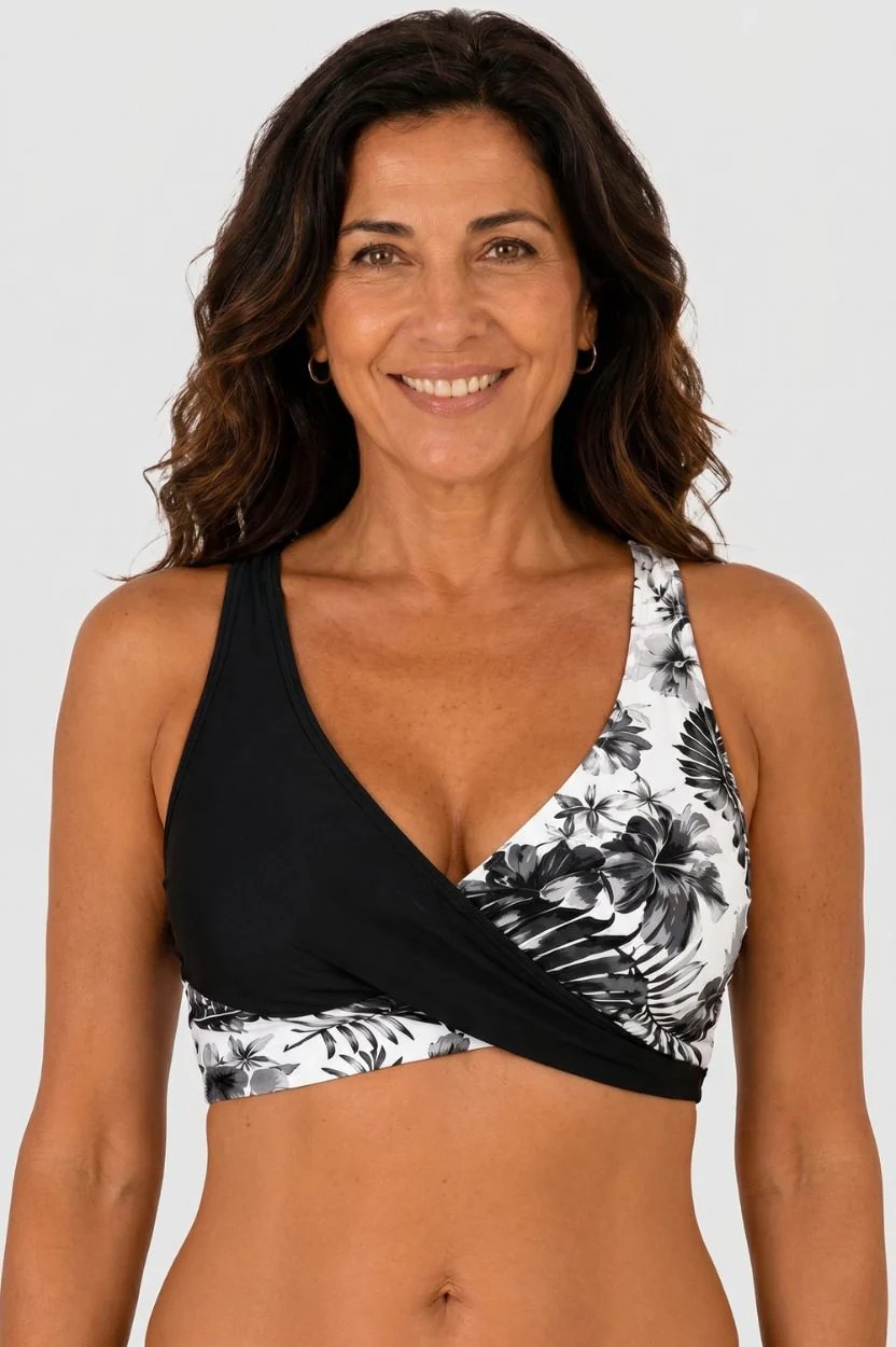 Melissa™ – Blomstrete Høy midje Wrap Bikini-sett