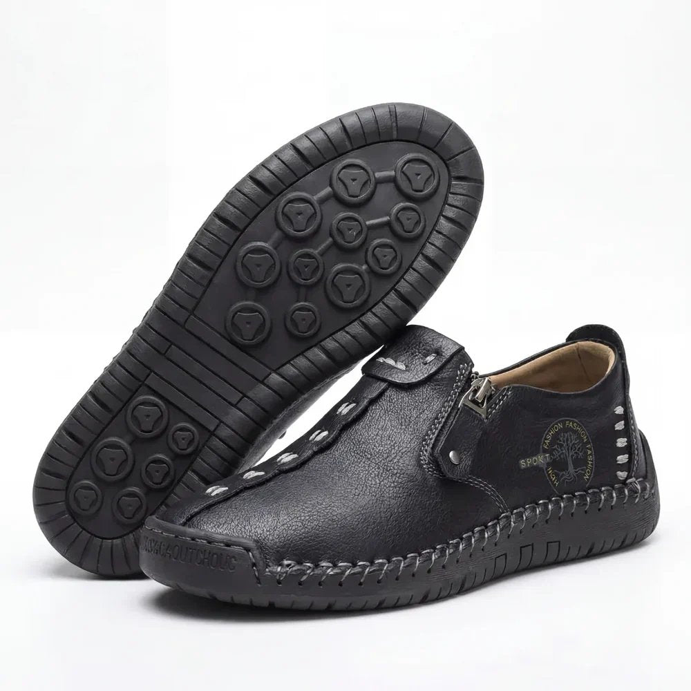 WideStep™ – Håndsydde Komfort Loafers med Sideslipp