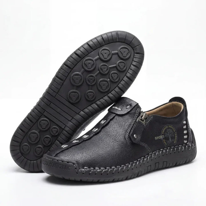 WideStep™ – Håndsydde Komfort Loafers med Sideslipp