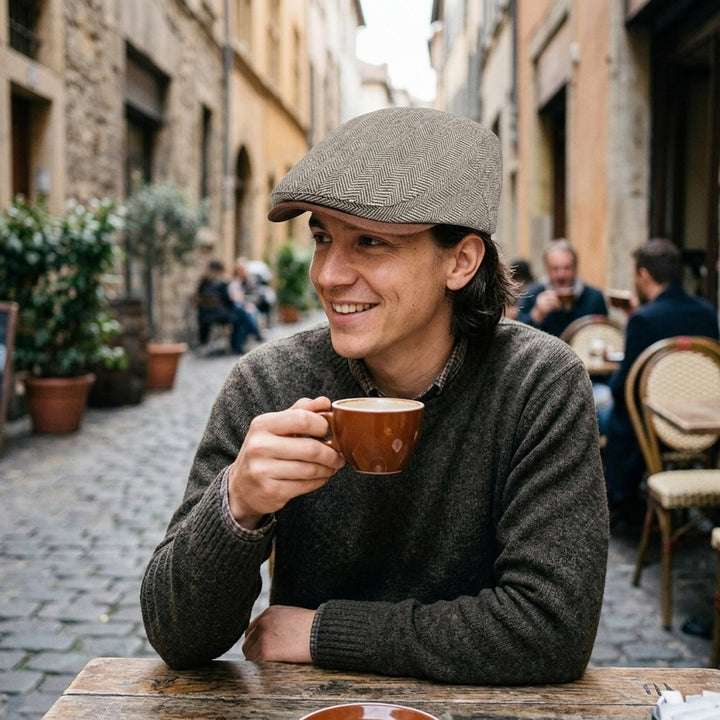 Viljar™ – Herringbone Vevd Strukturert Flat Caps