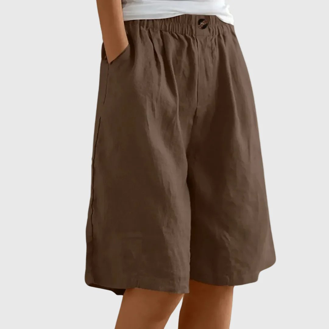Kaisa™ – Vidbente shorts med elastisk liv.
