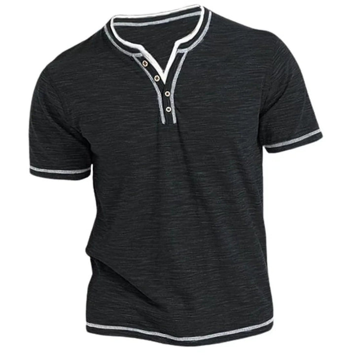 Adrian™ – Henley Kortermet Uformell T-skjorte