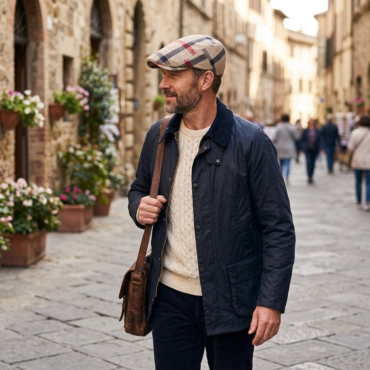 Arne™ – Pustende Rutete Justerbar Flat Caps