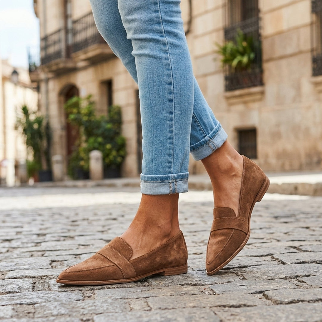 Benedikte™ – Myke Suede Ortopediske Slip-On Loafers