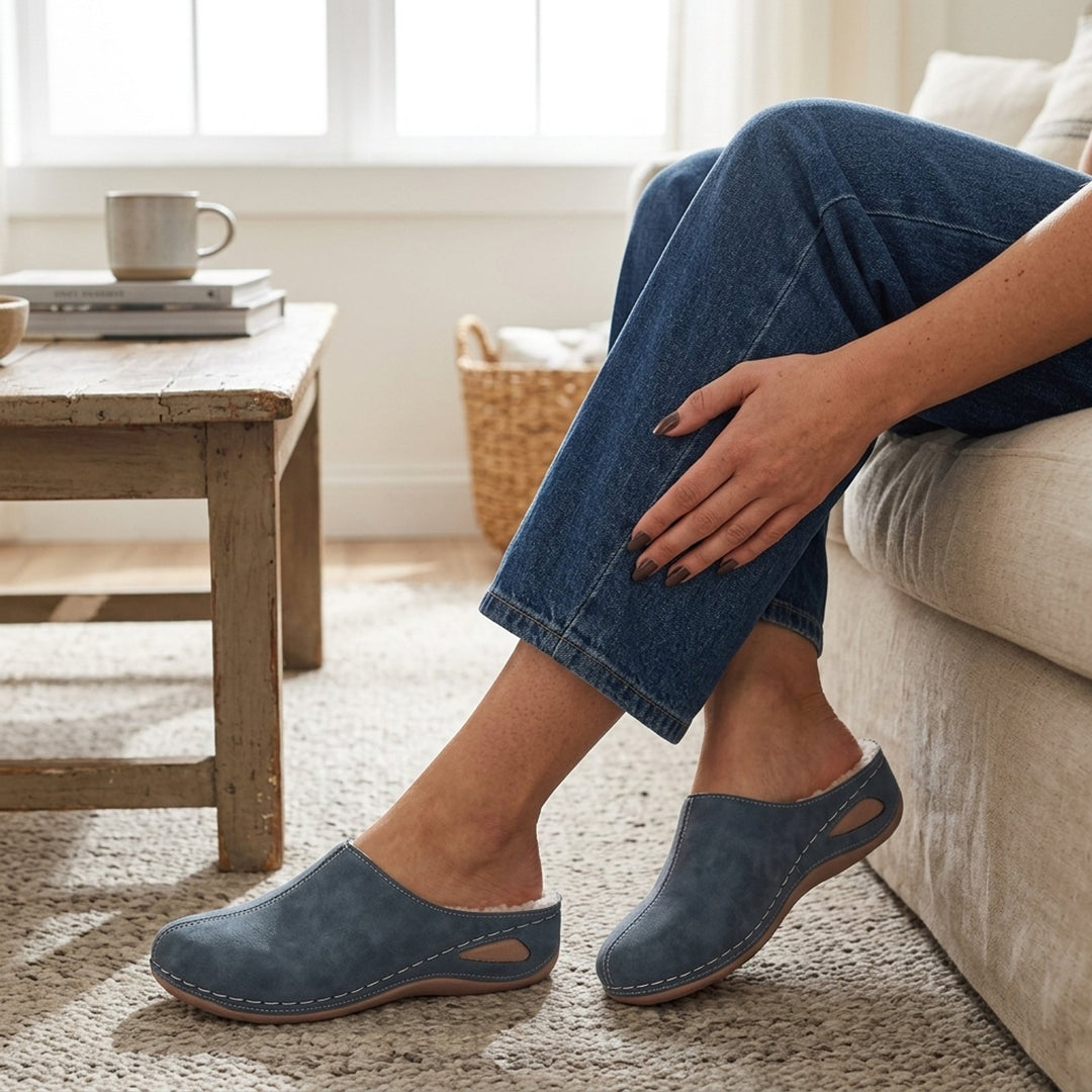 Helga™ – Ortopediske plushforede slip-on klippere