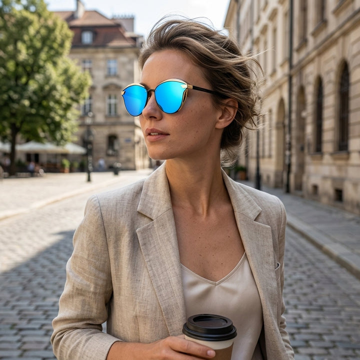 Runa™ – Polaroid Cat-Eye Solbriller med Etui