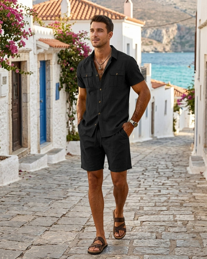 Conrad™ – Korte Ermer Skjorte & Shorts Sett