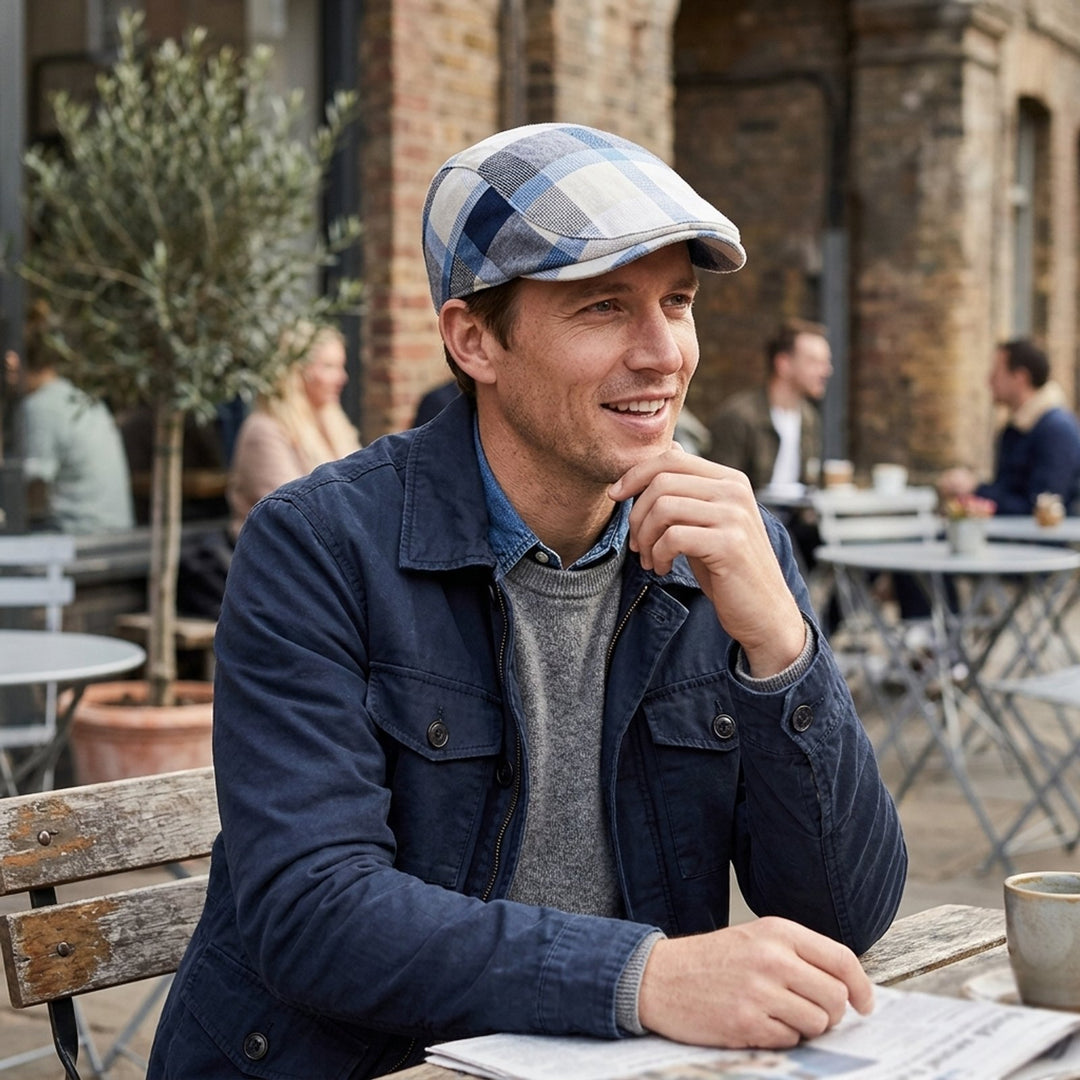 Torstein™ – Strukturet Vevd Rutet Flat Caps