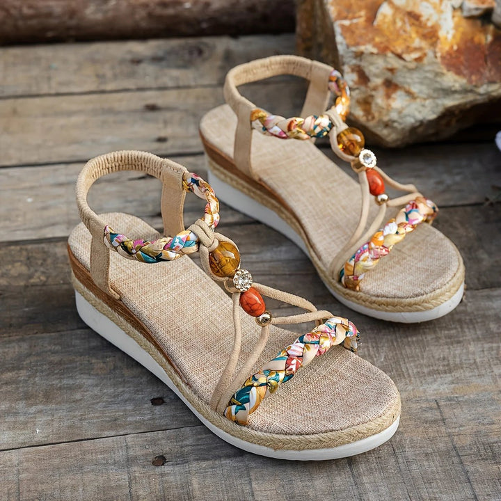 Kirsten™ – Espadrille Hæl Orthopediske Plattform Sandaler