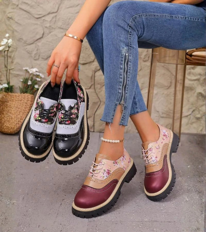 Signe™ – Blomster Spenne-Plattform Brogues