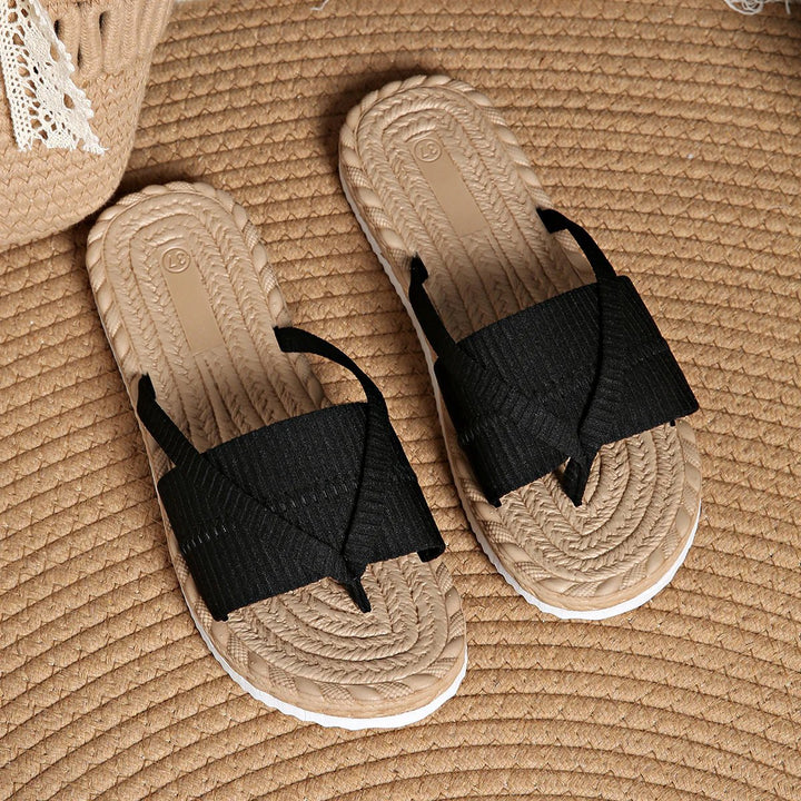 Johanne™ – Antiskli Woven Cross-Strap Sandaler