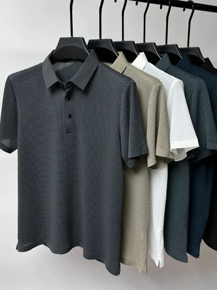 Trond™ – Teksturet Vaffelvev Knappfront Polo