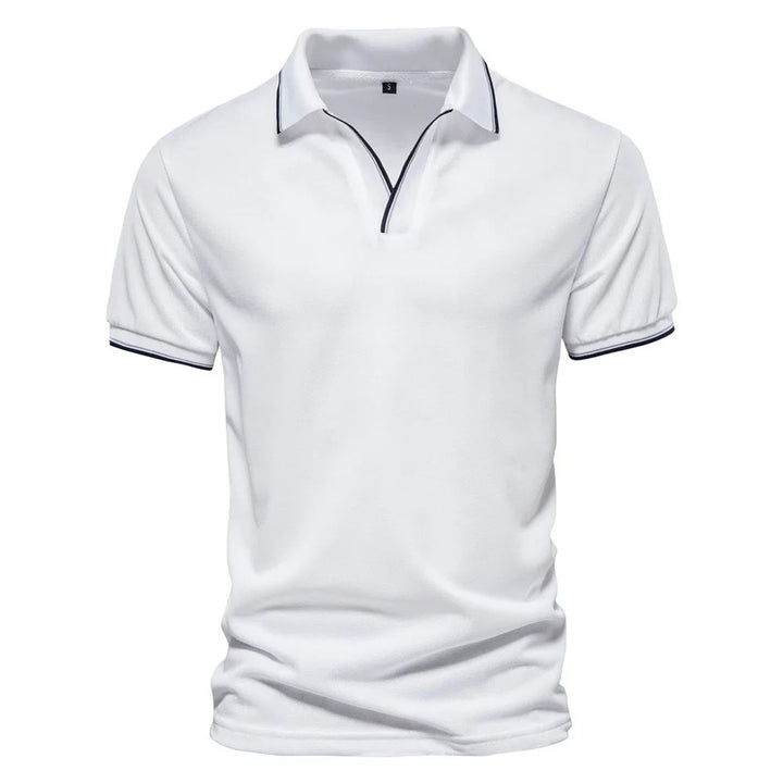 Tobias™ – | V-Hals Kortermet Polo Skjorte