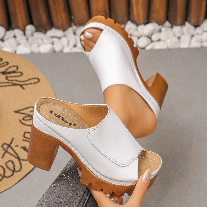 Alva™ – Ortopediske Peep Toe Platå Hæl Sandaler