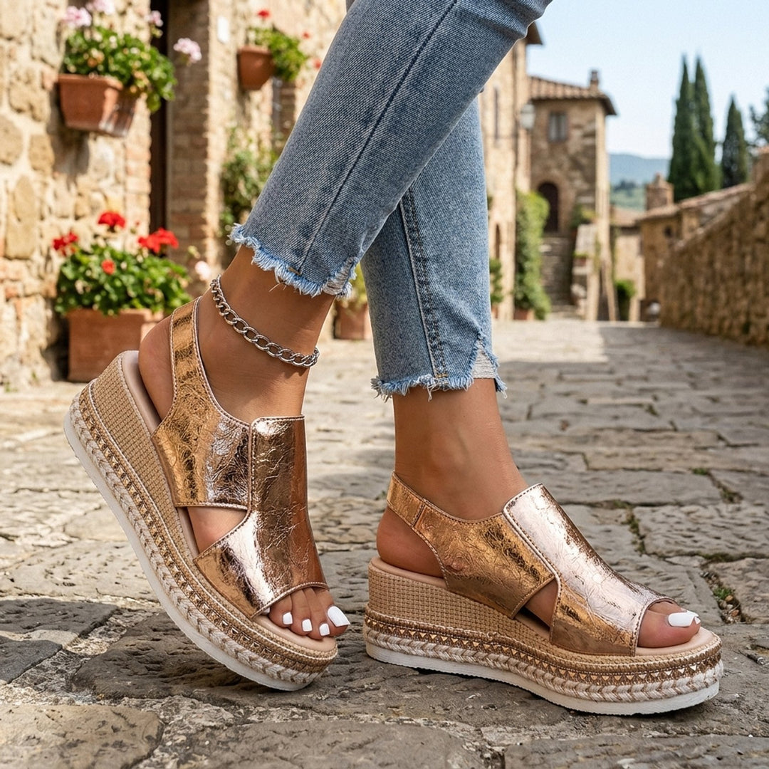 Gerd™ – Ortopediske Plattformsmetal Sandaler