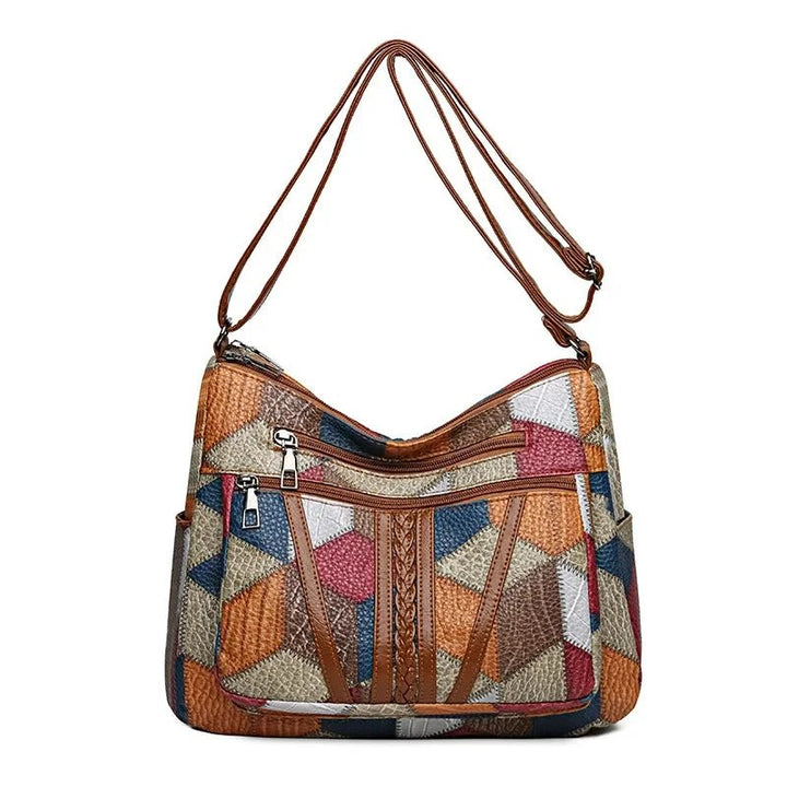 Annika™ – Geometrisk Patchwork Crossbody Skulderveske