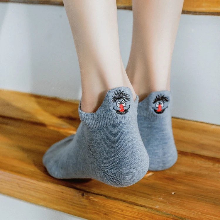HappyFeet™ – Broderte karaktersokker ankel 10-pack