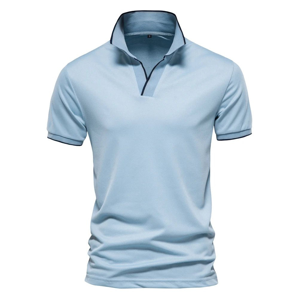 Tobias™ – | V-Hals Kortermet Polo Skjorte