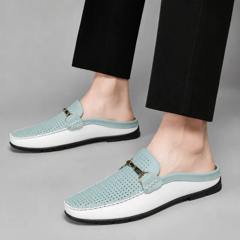 Victor™ – Perforerte Slip-On Bit Loafers Mules