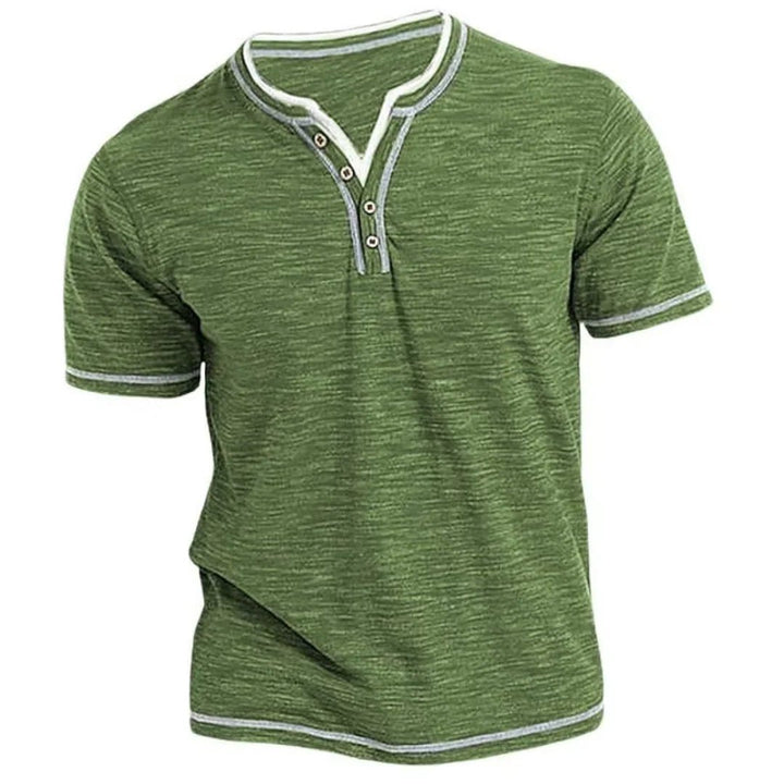Adrian™ – Henley Kortermet Uformell T-skjorte