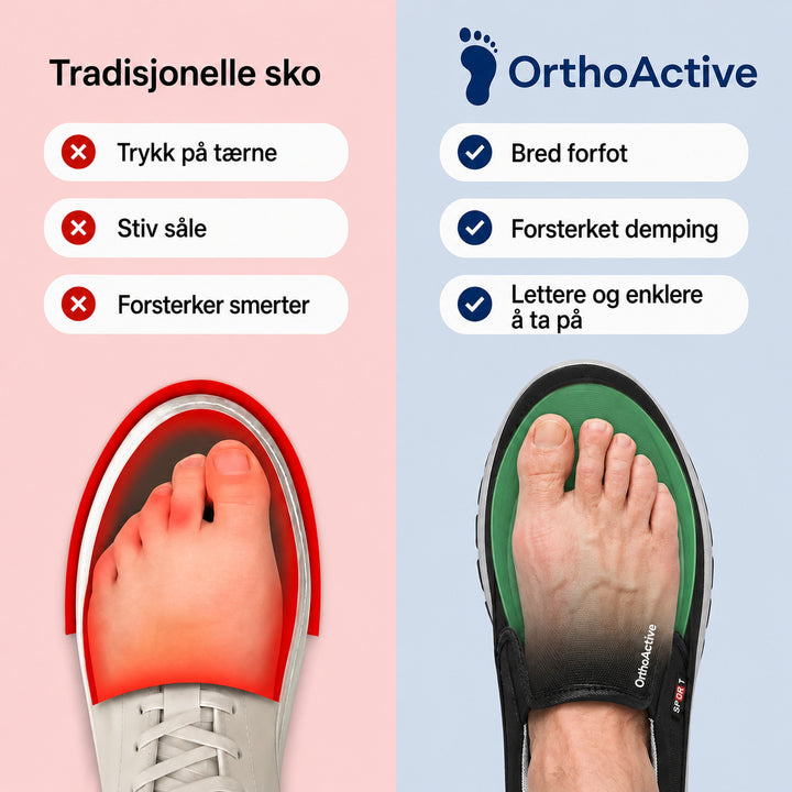 OrthoActive™ – Ortostatisk Bue Støtte Gå Sko Slip-Ons