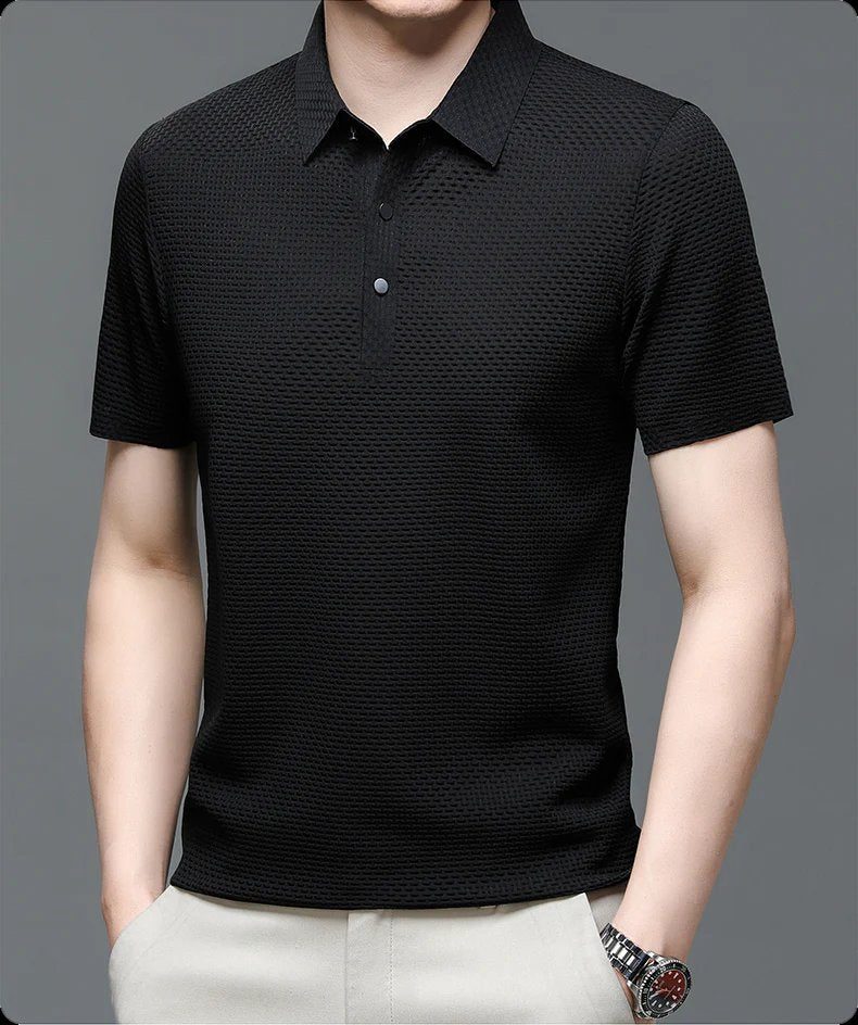 Theo™ – Pustende Mesh Teksturert Polo Skjorte