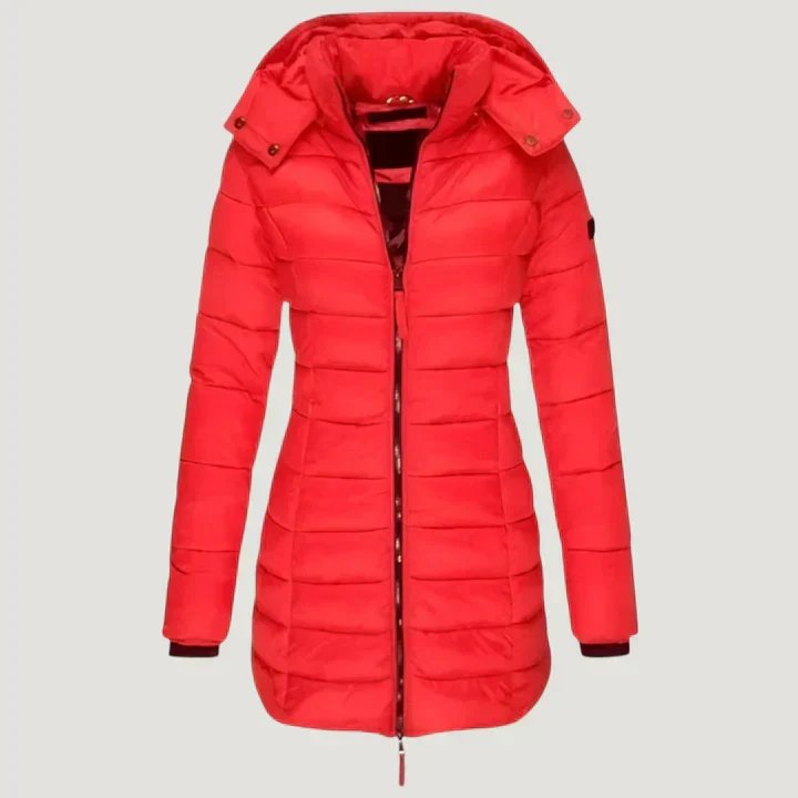 Eira™ – Hetteforet Lange Vinter Puffjakke med Quilt