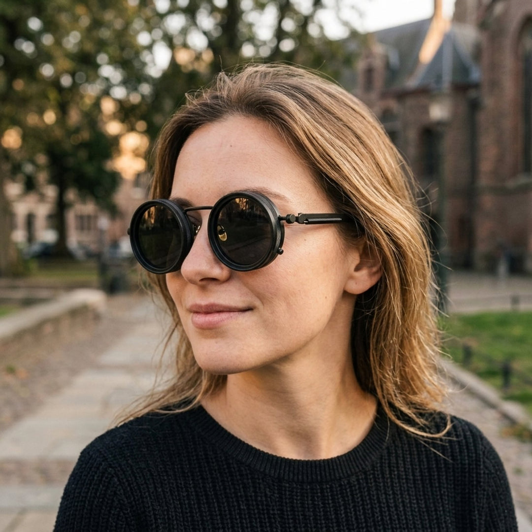 NordVision™ – Runde Retro Steampunk Solbriller