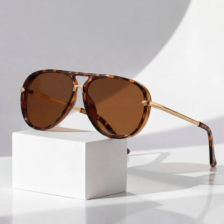 Mari™ – Retro Dobbel-Bro Aviator Solbriller