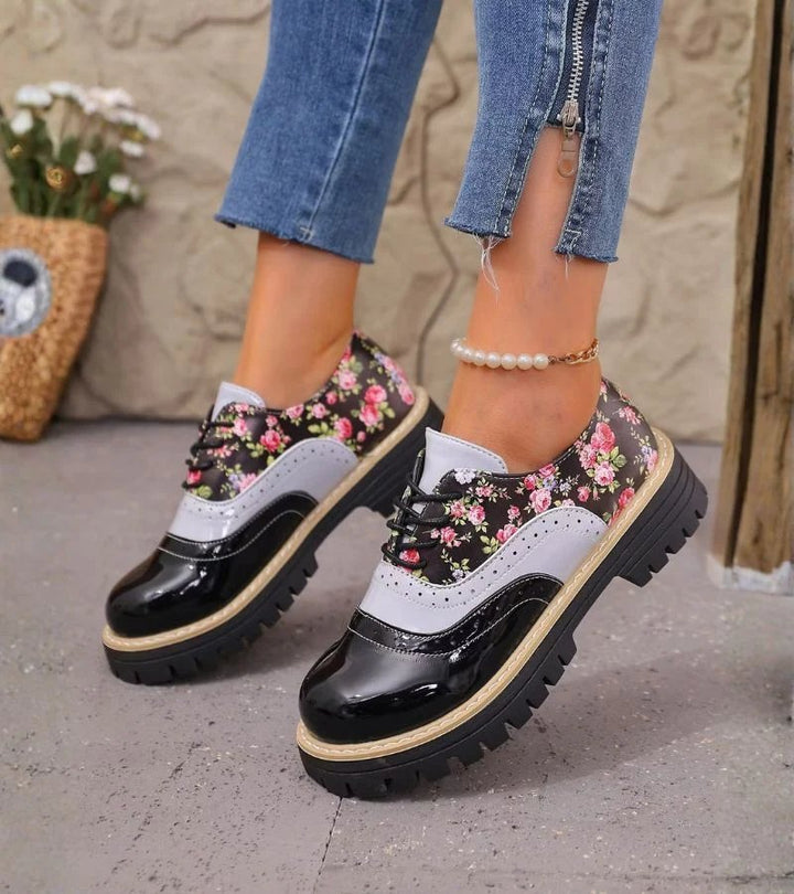 Signe™ – Blomster Spenne-Plattform Brogues