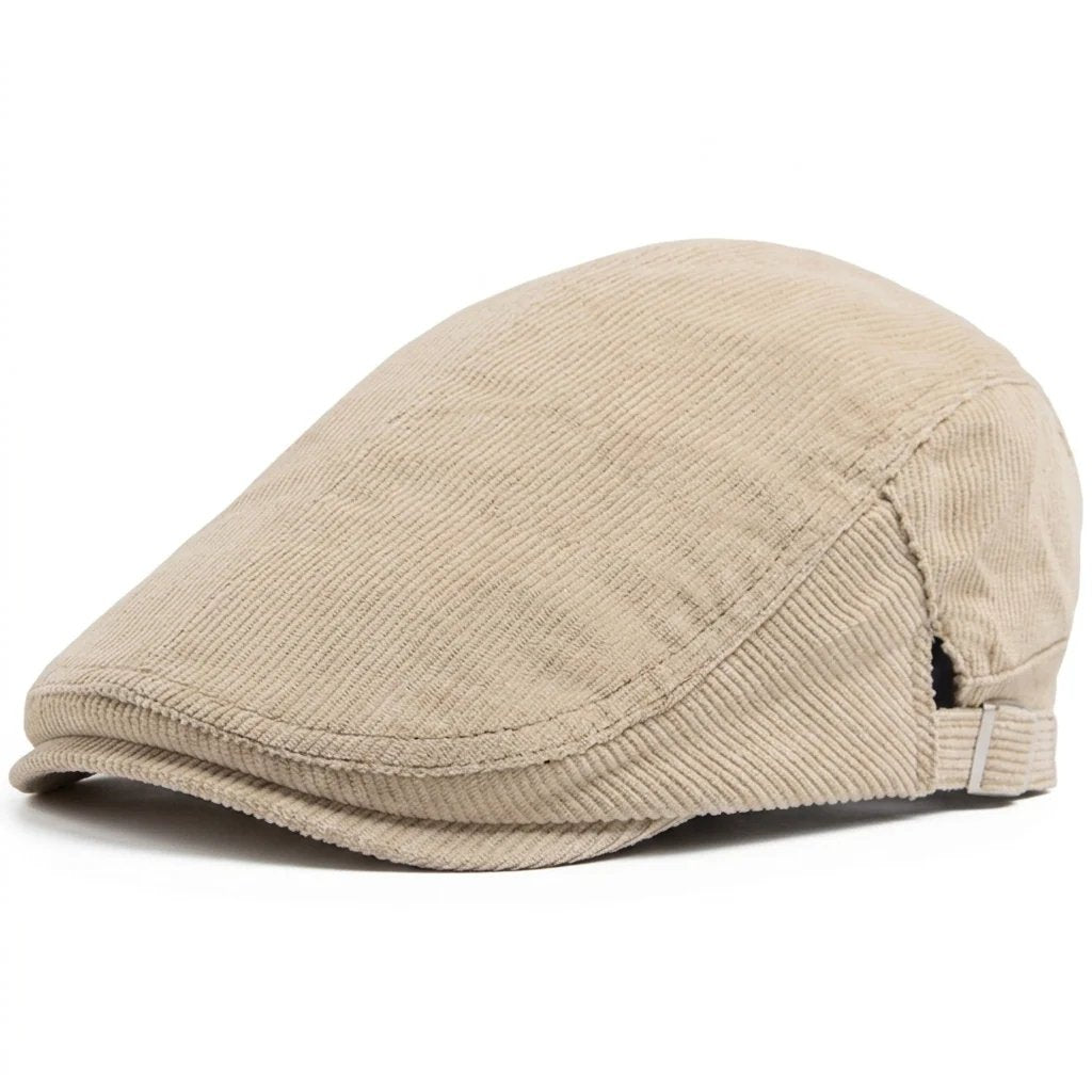 Fredrik™ – Ribbete Justerbar Vintage Flat Cap