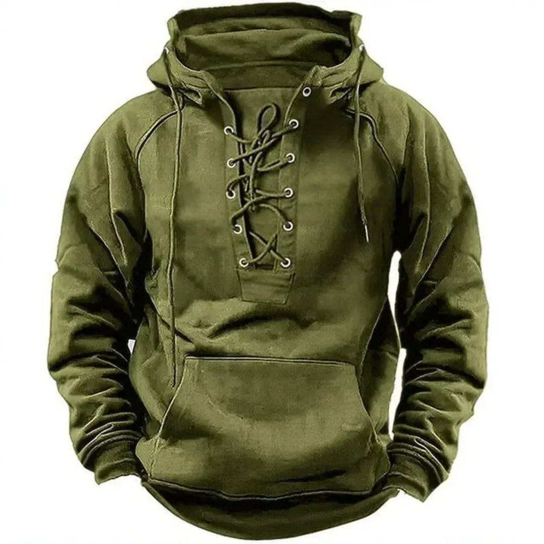 Aksel™ – Snøring Hettefleece Pullover Hoodie