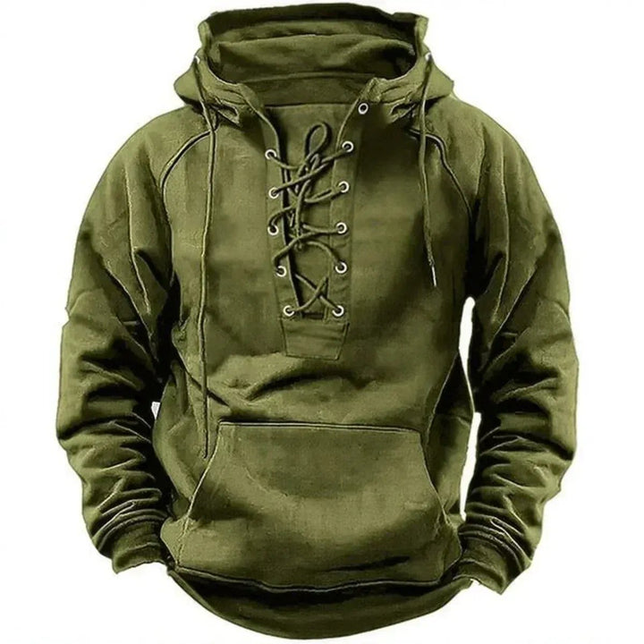 Aksel™ – Snøring Hettefleece Pullover Hoodie
