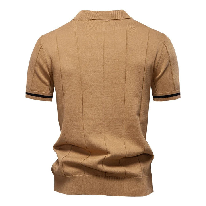Maxim™ – Ribbete Quarter Zip Polo Shirt