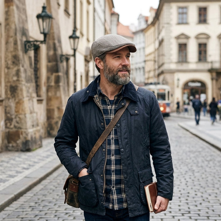 Viljar™ – Herringbone Vevd Strukturert Flat Caps