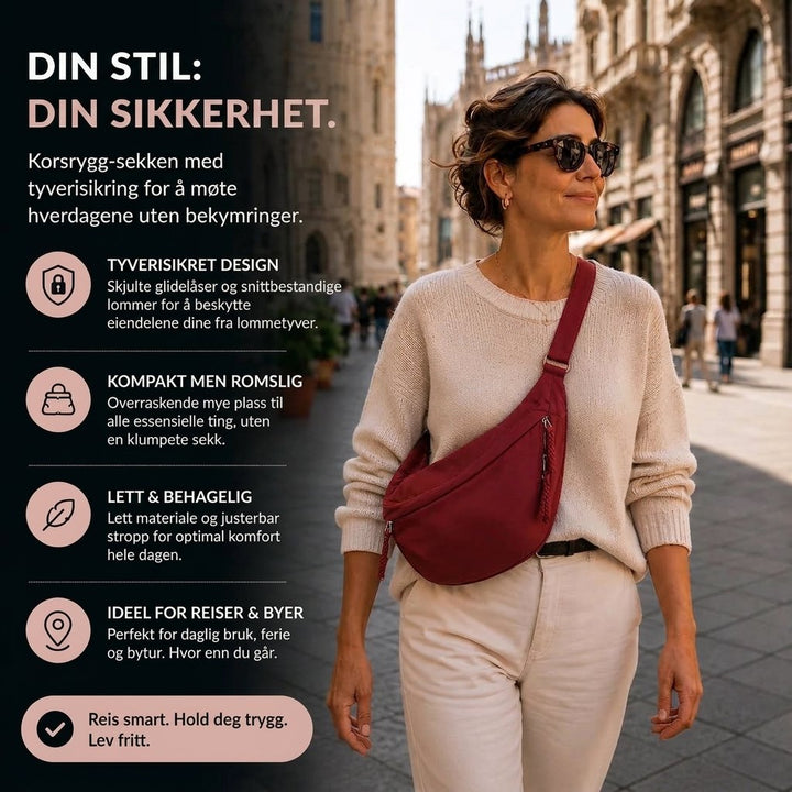 Aina™ – Antistjalebag i Crossbody-design