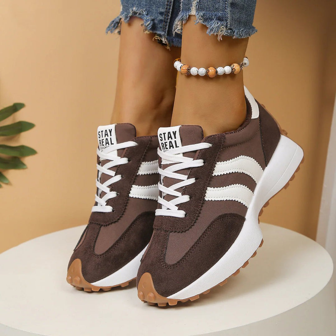 Emma™ – Snørebånd Striped Platform Sneakers