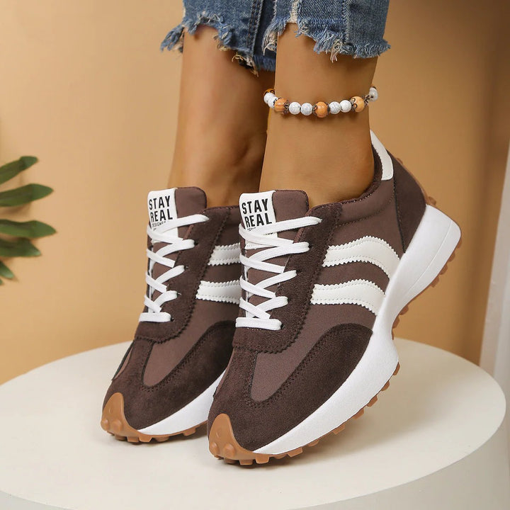 Emma™ – Snørebånd Striped Platform Sneakers