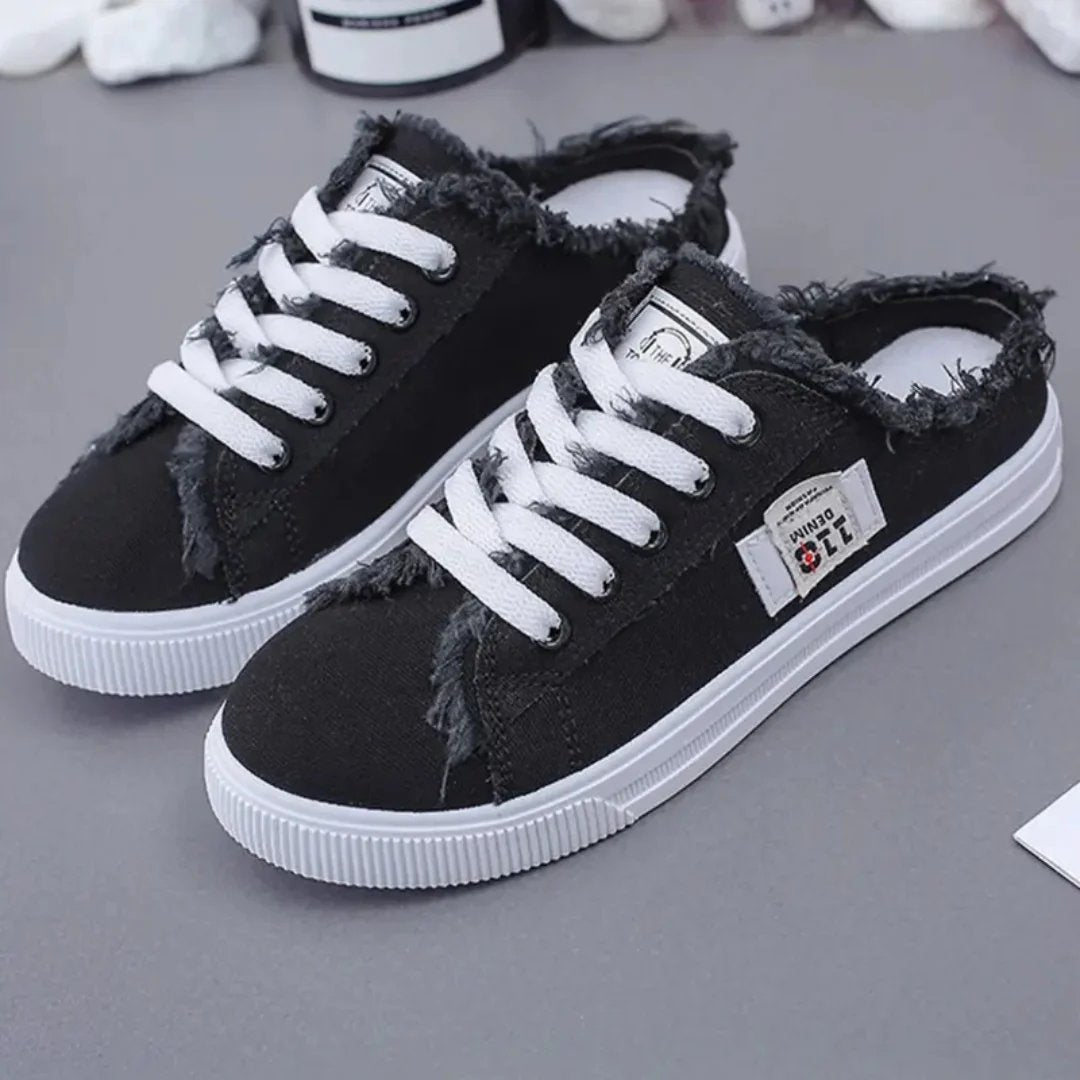 Karin™ – Slitt Snortopp Slip-On Mule Sneakers