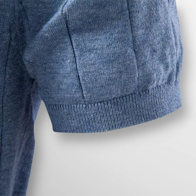 Rafael™ – Ribbete Rundhalset Kortermet Genser Tee