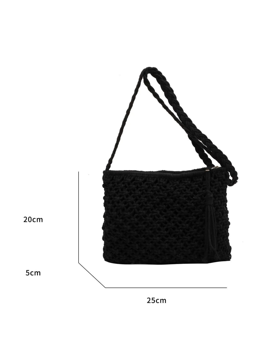 Lara™ – Vevet Makrame Crossbody Bag med Frynse