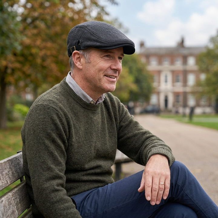 Oskar™ – Justerbar Herringbone Flat Cap
