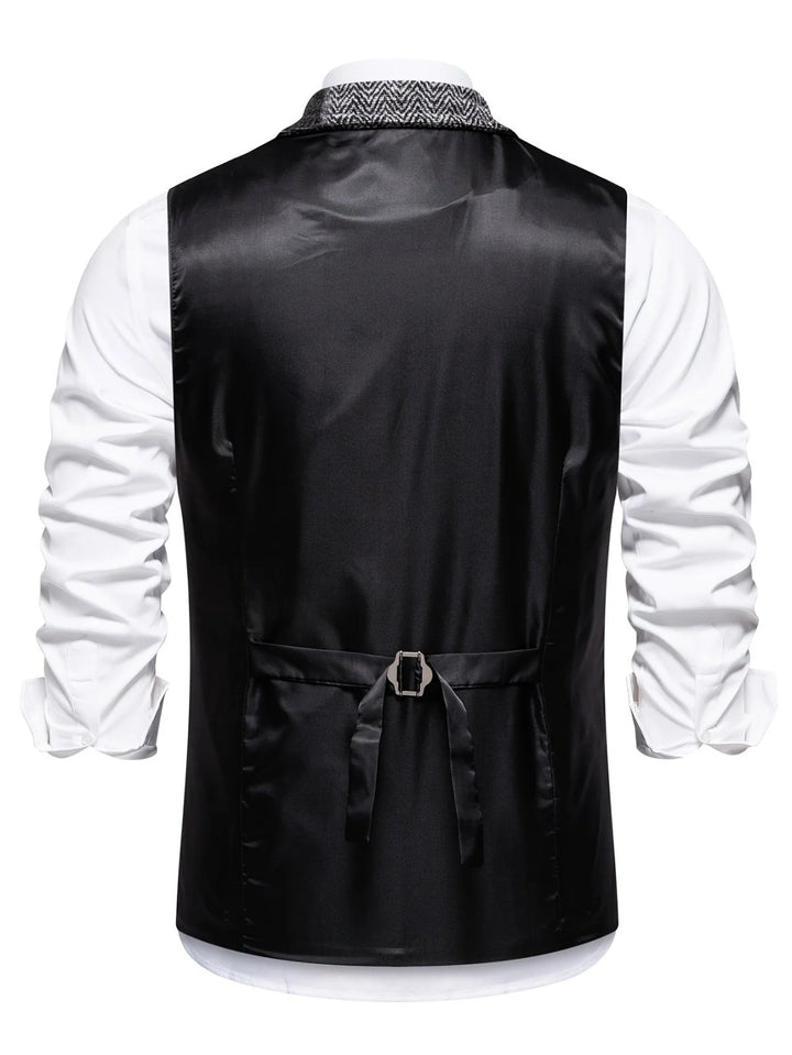Andreas™ – Småknapp-Front Lappeteppe Quiltet Vest