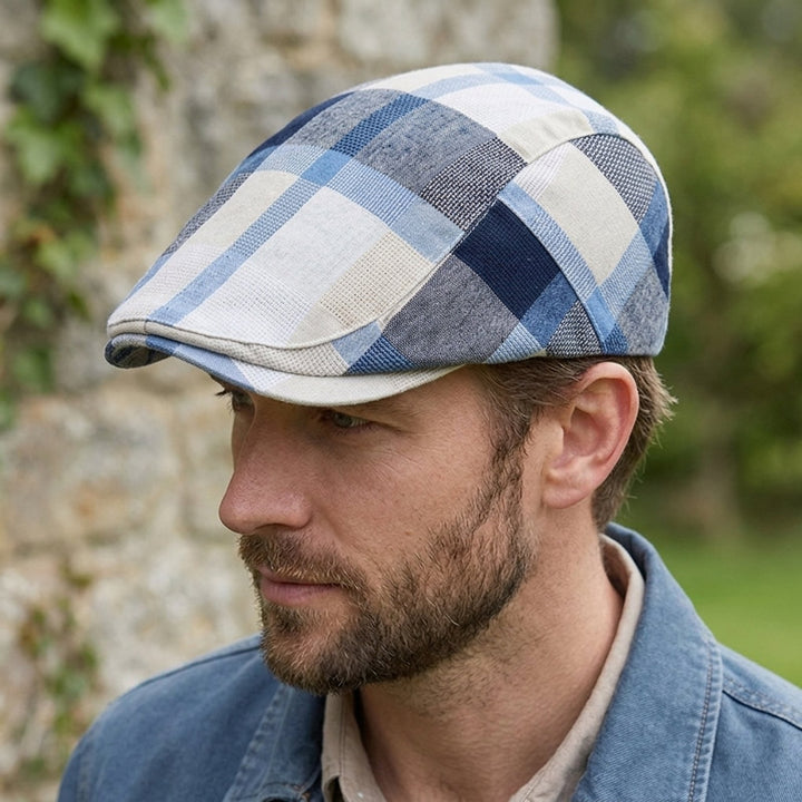 Torstein™ – Strukturet Vevd Rutet Flat Caps