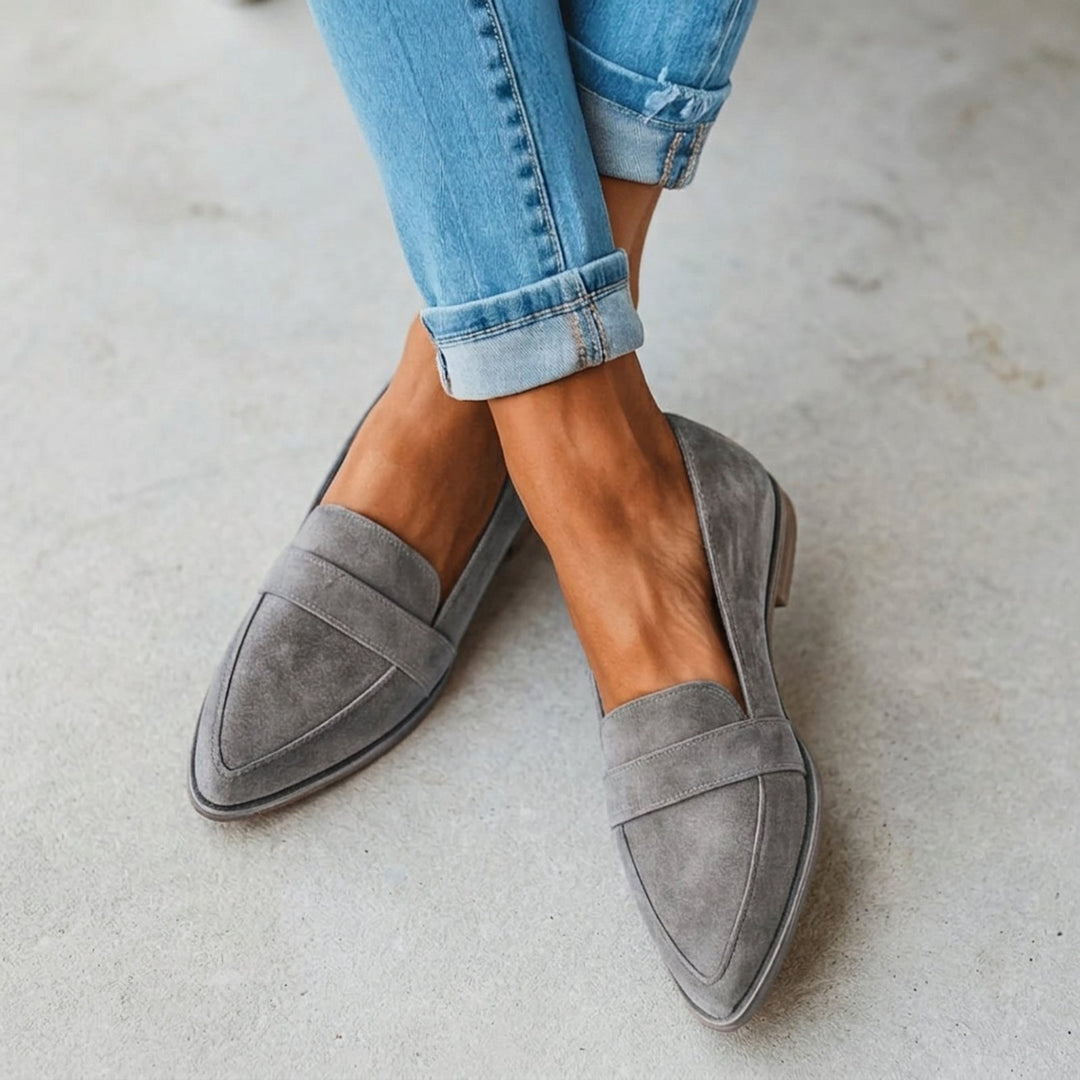 Benedikte™ – Myke Suede Ortopediske Slip-On Loafers