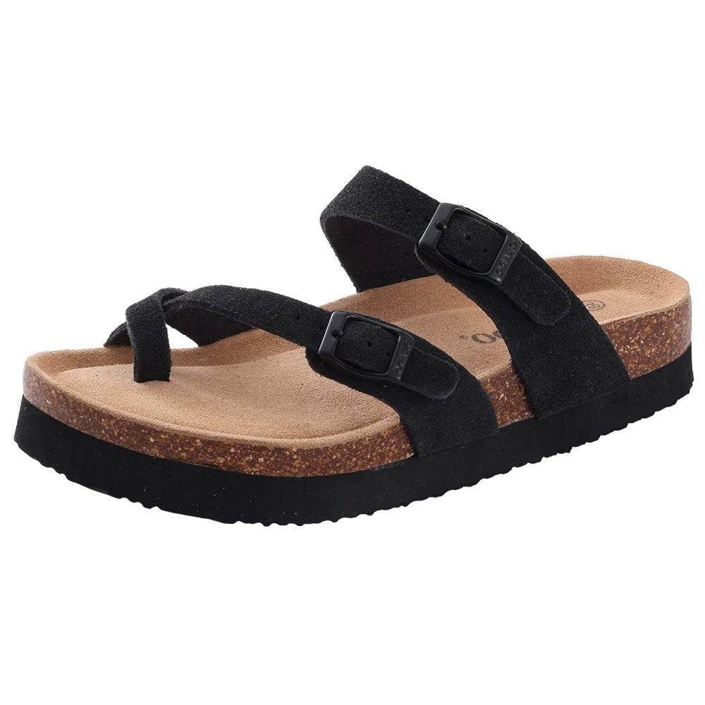 Charlotte™ – Justerbare Spenne Tå-slynge Kork Sandaler