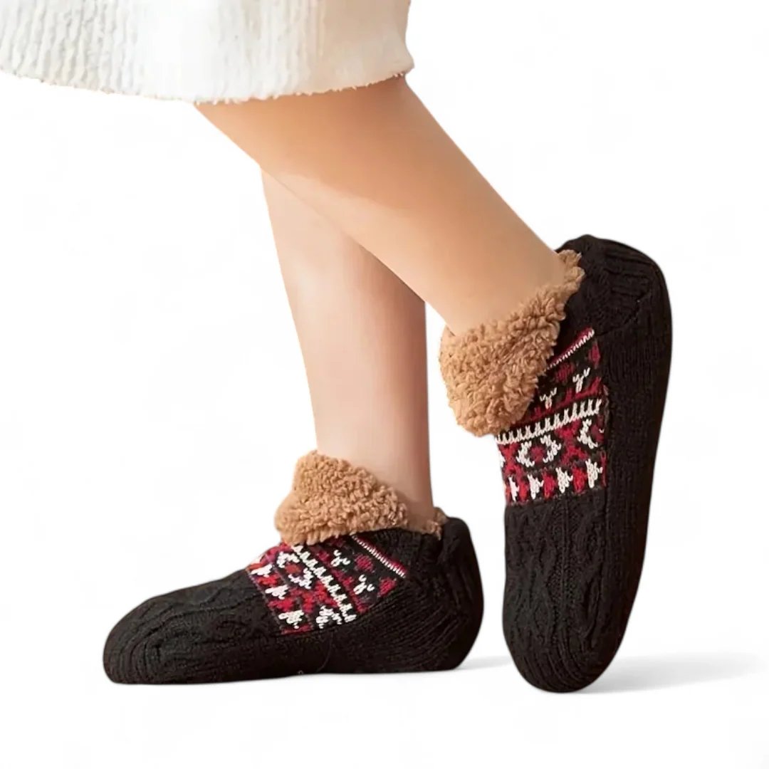 CozySocks™ – Nordisk Strikk Anti-Sklisokk med Fleeceforing