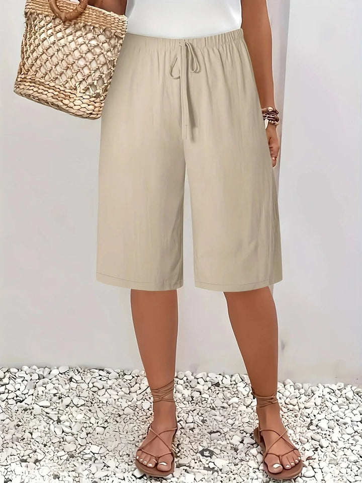 Astrid™ – | Drawstring Vide Bermuda Shorts