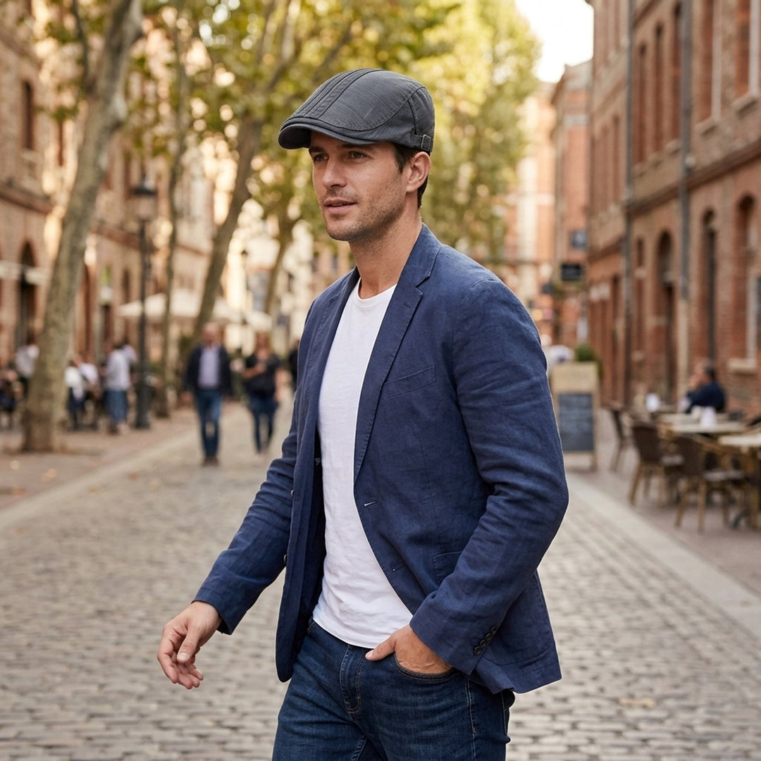 Vegard™ – Justerbar Brodert Flat Cap